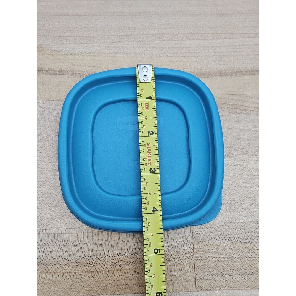 Rubbermaid Easy Find Lot of 5 Replacement Lids Covers Turquoise Blue 4 Inches - Picture 5 of 7